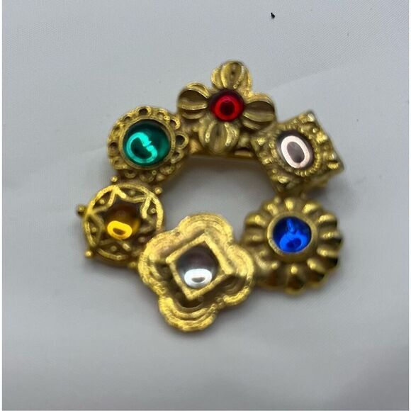 Lot of Four Vintage Goldtone Brooches - Picture 4 of 13